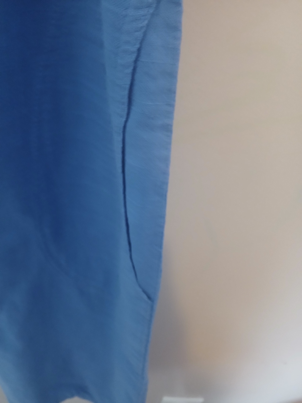 Ezze Wear Blue Vintage Sleeveless Cotton Shirt Dress With Pockets - Picture 4 of 5